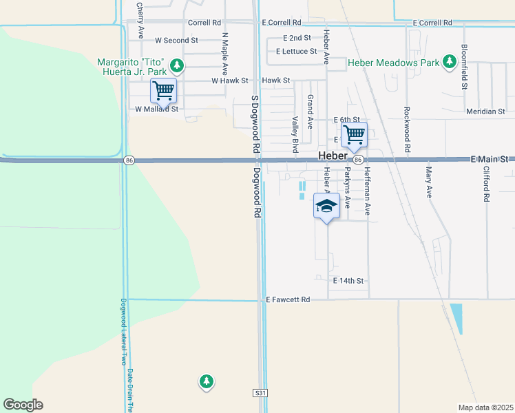 map of restaurants, bars, coffee shops, grocery stores, and more near 1066 Dogwood Road in Heber