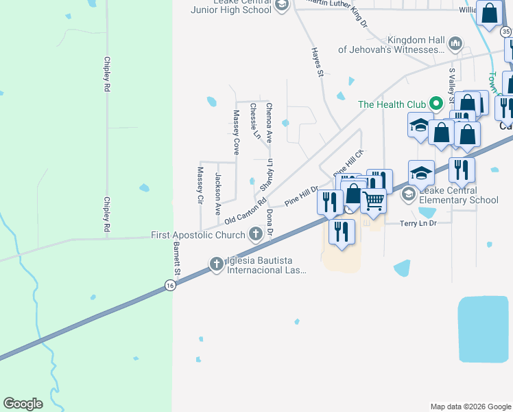 map of restaurants, bars, coffee shops, grocery stores, and more near 1317 Pilgrim Rest Road in Carthage
