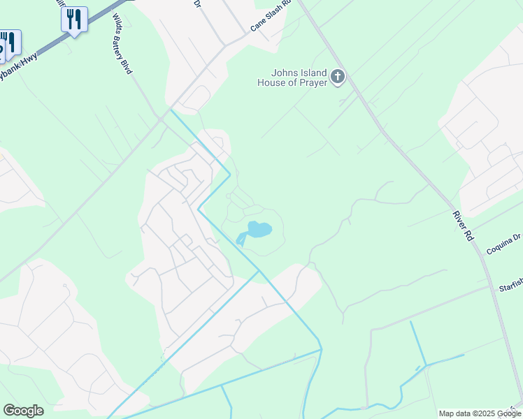 map of restaurants, bars, coffee shops, grocery stores, and more near Unnamed Road in Johns Island