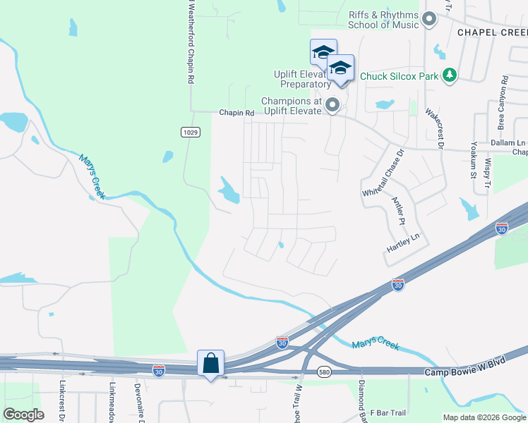 map of restaurants, bars, coffee shops, grocery stores, and more near 11041 Chapin Road in Aledo