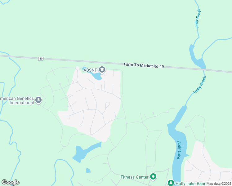 map of restaurants, bars, coffee shops, grocery stores, and more near 1577 Holly Trail in Holly Lake Ranch
