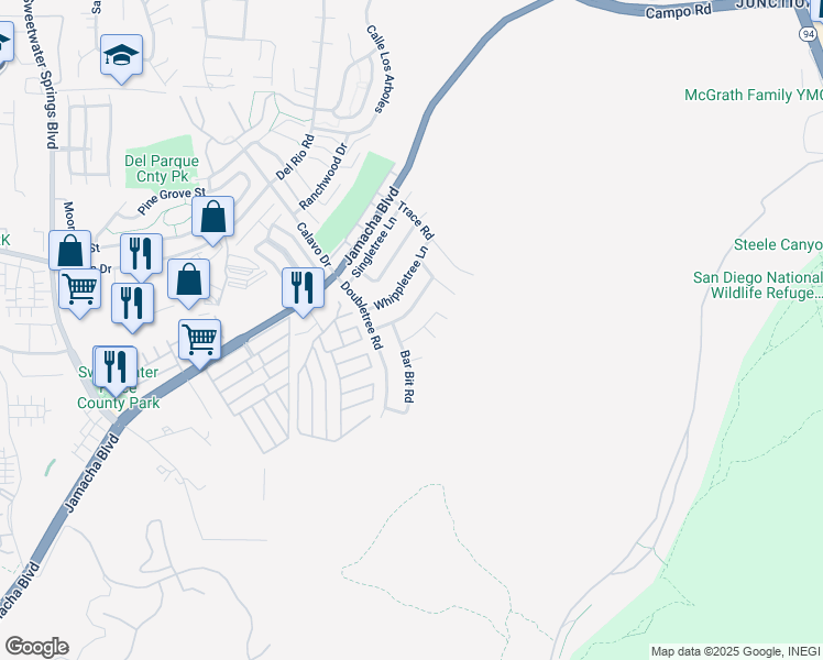 map of restaurants, bars, coffee shops, grocery stores, and more near 10802 Wagon Wheel Drive in Spring Valley
