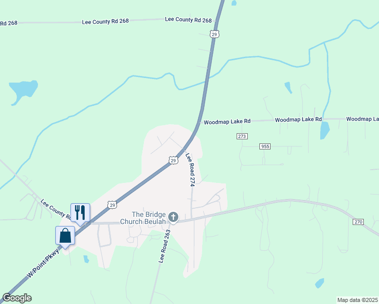 map of restaurants, bars, coffee shops, grocery stores, and more near 9257 Alabama 15 in Cusseta