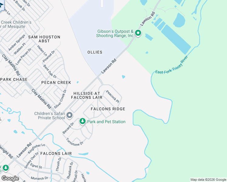 map of restaurants, bars, coffee shops, grocery stores, and more near 3613 Bluejay Boulevard in Mesquite