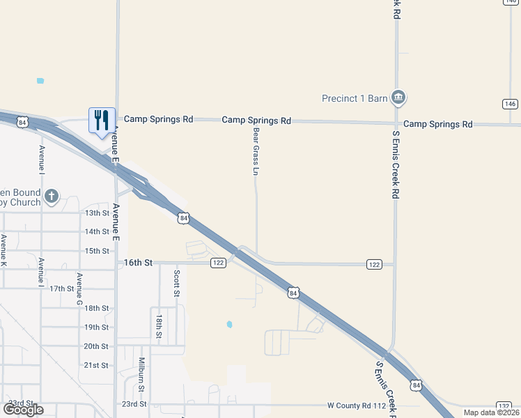 map of restaurants, bars, coffee shops, grocery stores, and more near 200-398 Bear Grass Lane in Snyder