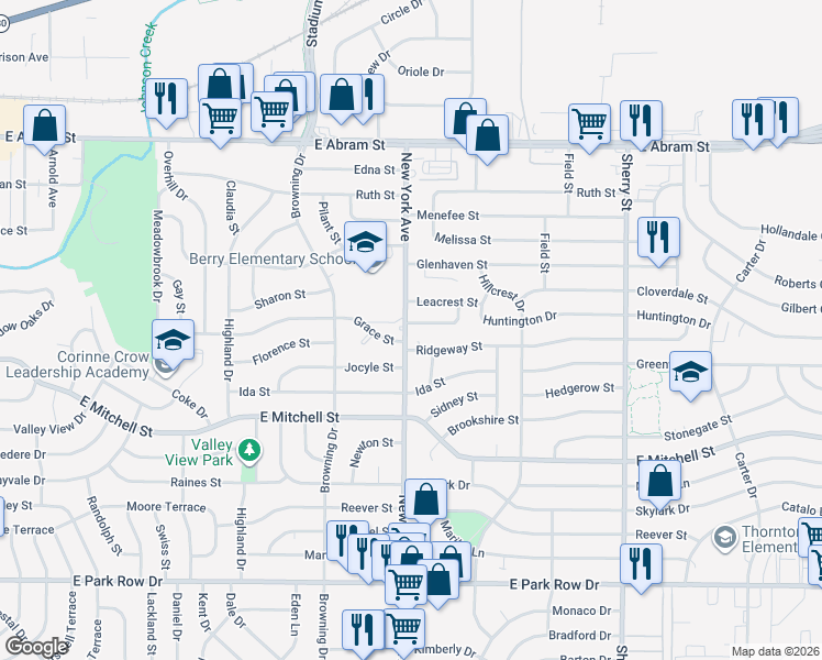 map of restaurants, bars, coffee shops, grocery stores, and more near 615 New York Avenue in Arlington