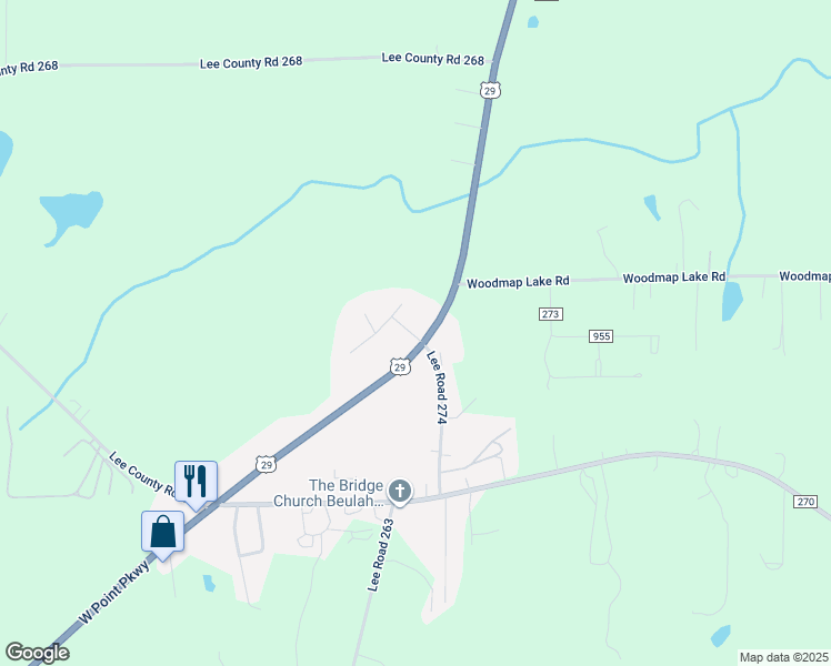 map of restaurants, bars, coffee shops, grocery stores, and more near 4380 U.S. 29 in Cusseta