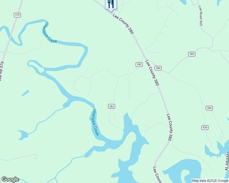 map of restaurants, bars, coffee shops, grocery stores, and more near 537 County Road 382 in Valley