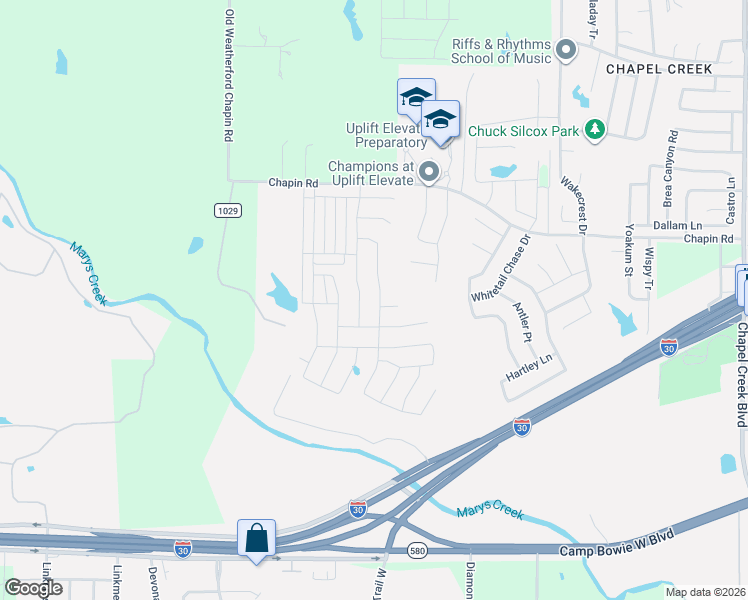 map of restaurants, bars, coffee shops, grocery stores, and more near 11041 Chapin Road in Aledo