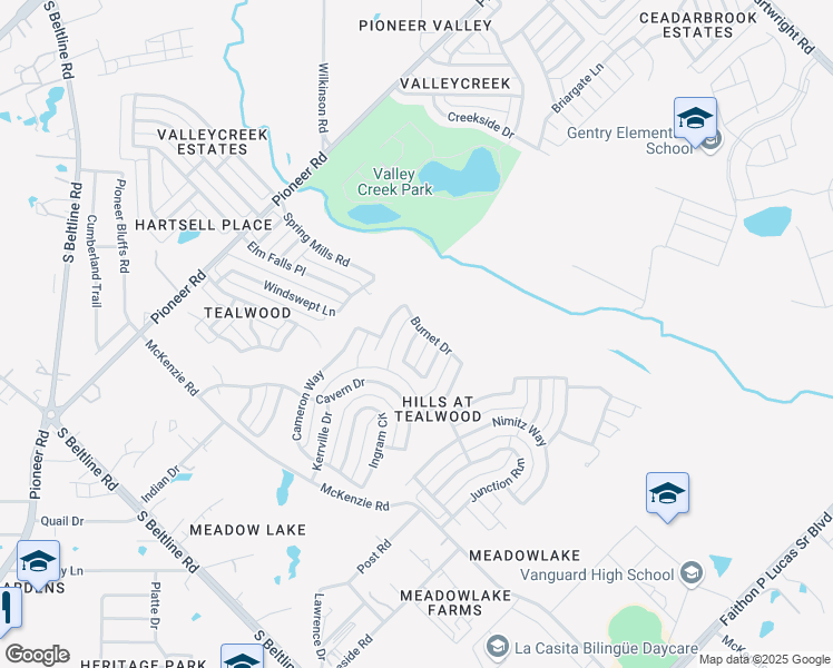 map of restaurants, bars, coffee shops, grocery stores, and more near 2283 Bandera Place in Mesquite