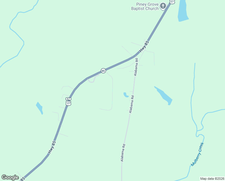 map of restaurants, bars, coffee shops, grocery stores, and more near 57 Oak Ridge Drive in Waverly Hall