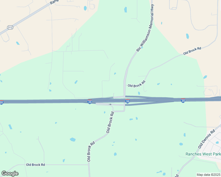 map of restaurants, bars, coffee shops, grocery stores, and more near 1600 Interstate 20 Frontage Road in Weatherford
