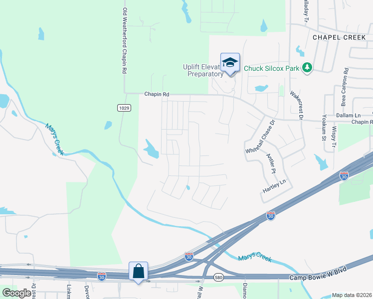 map of restaurants, bars, coffee shops, grocery stores, and more near 11041 Chapin Road in Aledo