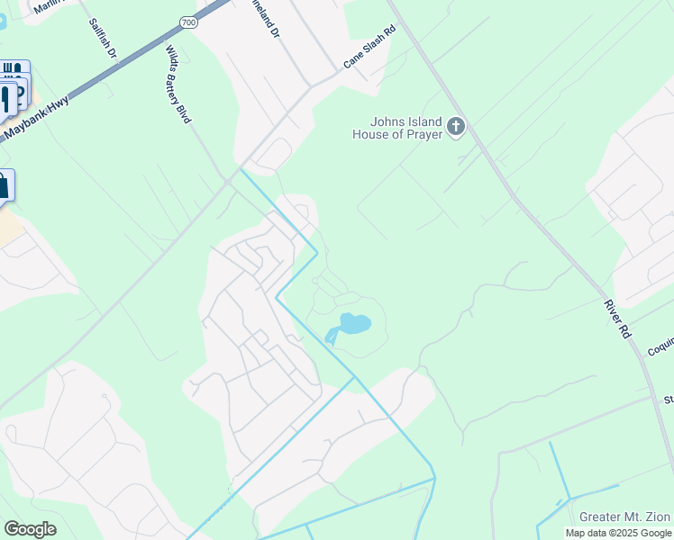 map of restaurants, bars, coffee shops, grocery stores, and more near 1991 Blue Bayou Boulevard in Johns Island