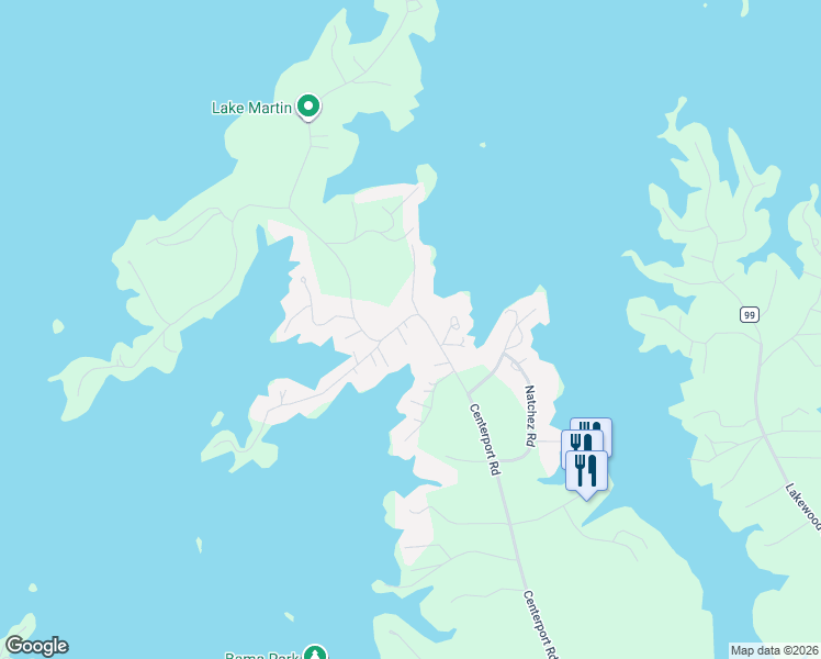 map of restaurants, bars, coffee shops, grocery stores, and more near 2030 Centerport Road in Dadeville