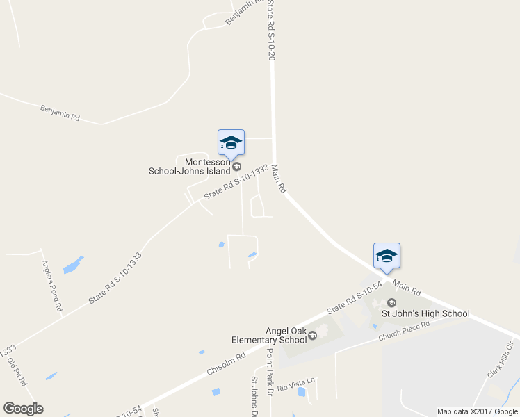 map of restaurants, bars, coffee shops, grocery stores, and more near 3621 State Road S-10-1333 in Johns Island