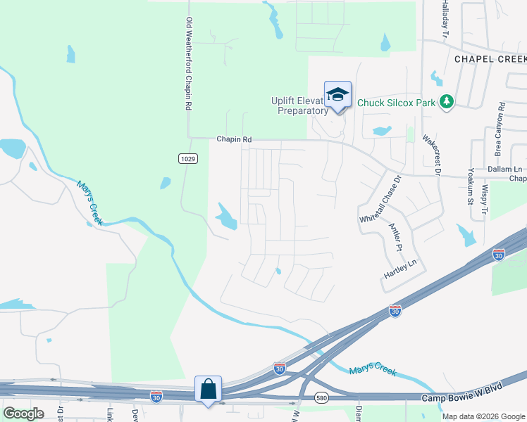 map of restaurants, bars, coffee shops, grocery stores, and more near 11041 Chapin Road in Aledo