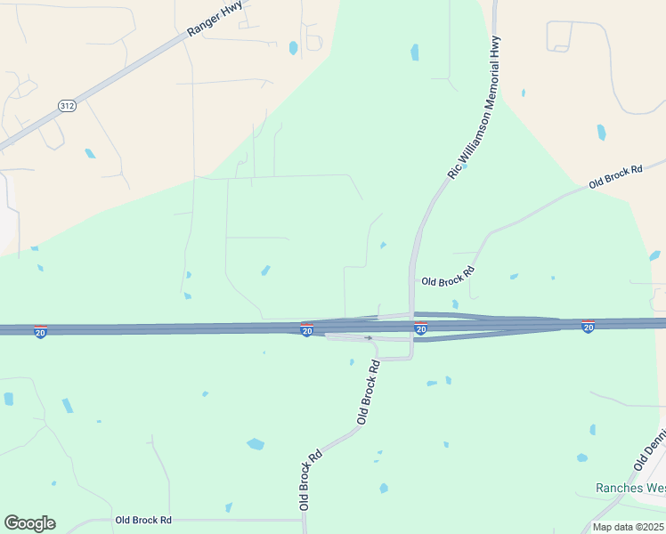 map of restaurants, bars, coffee shops, grocery stores, and more near 1600 Interstate 20 Frontage Road in Weatherford