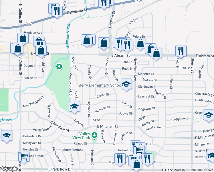 map of restaurants, bars, coffee shops, grocery stores, and more near 1737 Joyce Street in Arlington