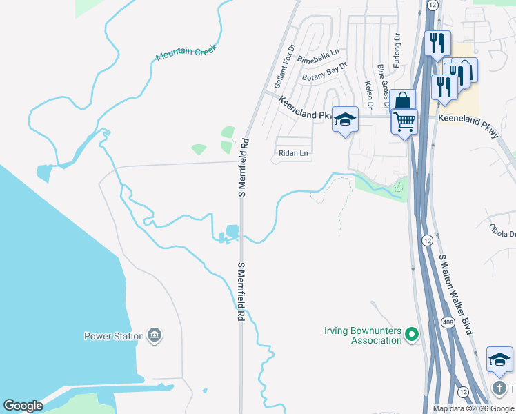 map of restaurants, bars, coffee shops, grocery stores, and more near 6171 Sportsmans Parkway in Dallas