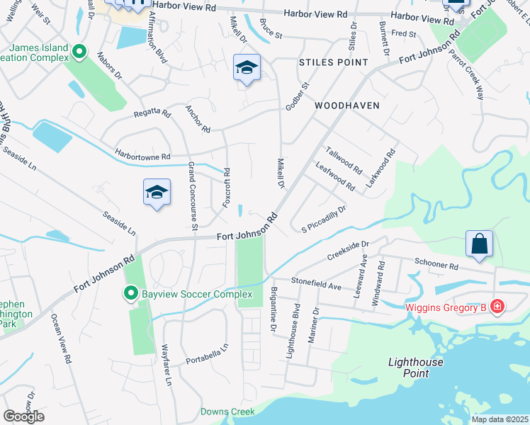 map of restaurants, bars, coffee shops, grocery stores, and more near 1016 Benton Bend in Charleston