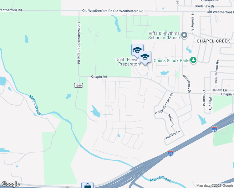map of restaurants, bars, coffee shops, grocery stores, and more near 11041 Chapin Road in Aledo