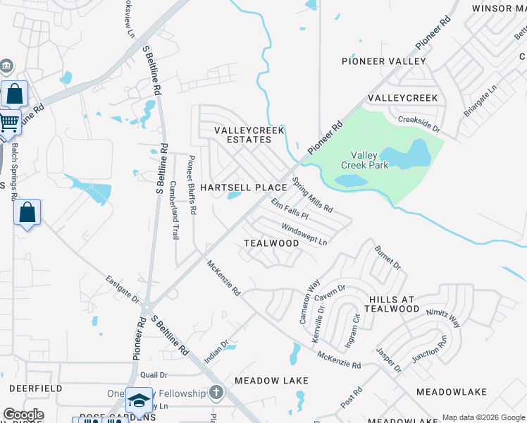map of restaurants, bars, coffee shops, grocery stores, and more near 2753 Windswept Lane in Mesquite
