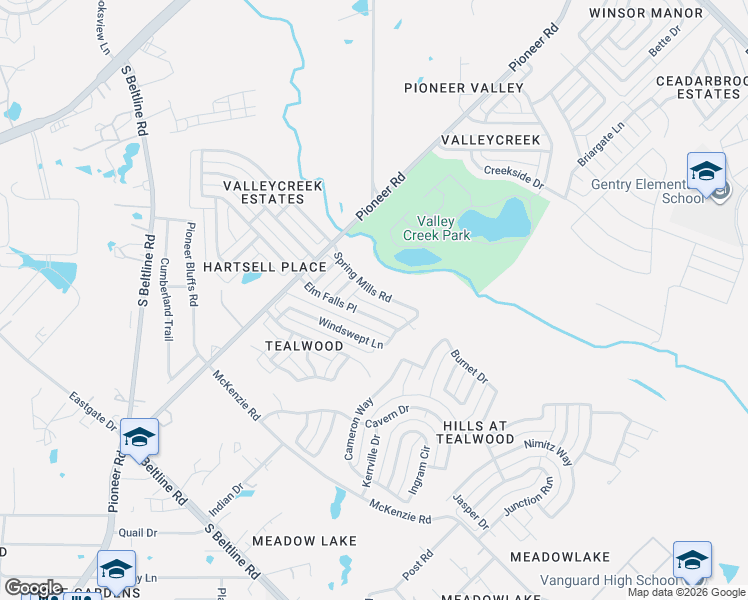 map of restaurants, bars, coffee shops, grocery stores, and more near 724 Elm Falls Place in Mesquite