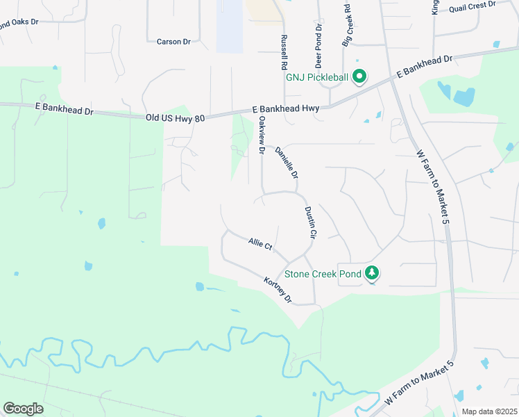 map of restaurants, bars, coffee shops, grocery stores, and more near 104 Dustin Circle in Hudson Oaks