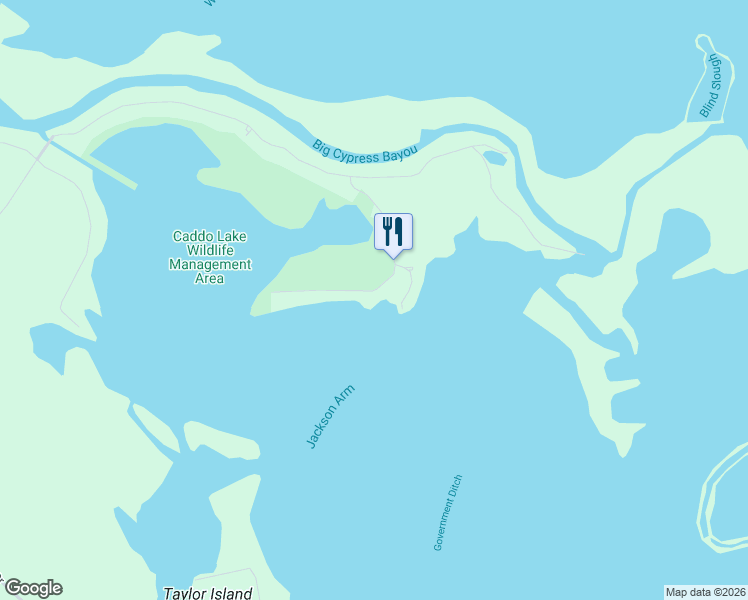 map of restaurants, bars, coffee shops, grocery stores, and more near 459 Jackson Arms Road in Karnack