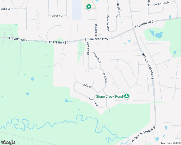 map of restaurants, bars, coffee shops, grocery stores, and more near 107 Dustin Circle in Hudson Oaks