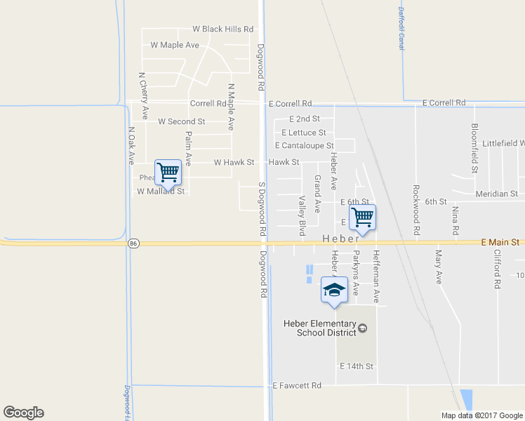 map of restaurants, bars, coffee shops, grocery stores, and more near 1151 Dogwood Road in Heber