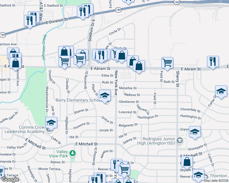 map of restaurants, bars, coffee shops, grocery stores, and more near 405 New York Avenue in Arlington