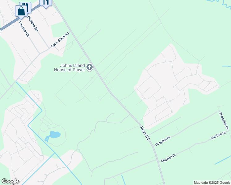 map of restaurants, bars, coffee shops, grocery stores, and more near 2059 River Road in Johns Island