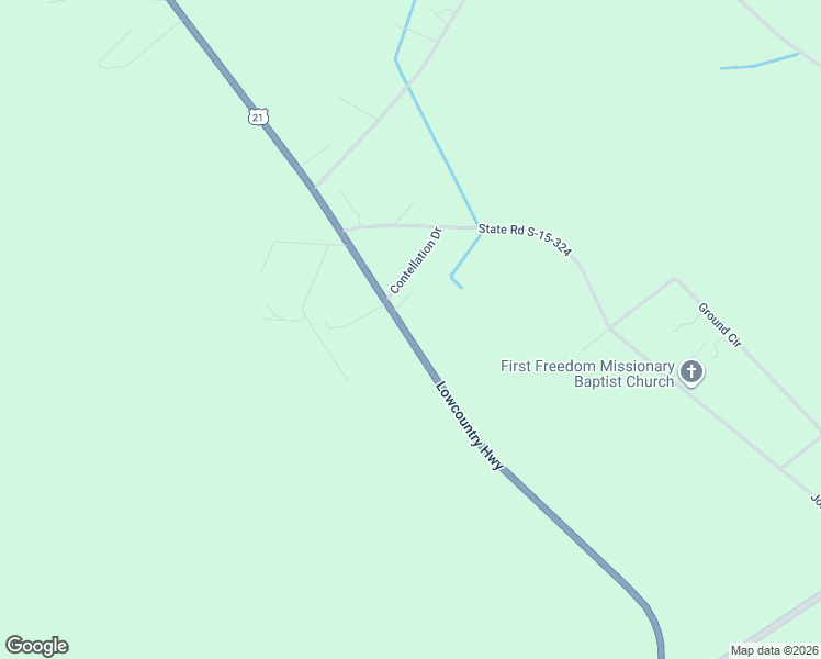 map of restaurants, bars, coffee shops, grocery stores, and more near 1112 Low Country Highway in Yemassee