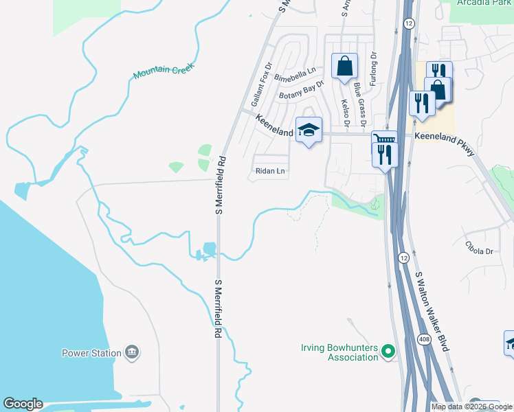 map of restaurants, bars, coffee shops, grocery stores, and more near 6150 Winonly Circle in Dallas