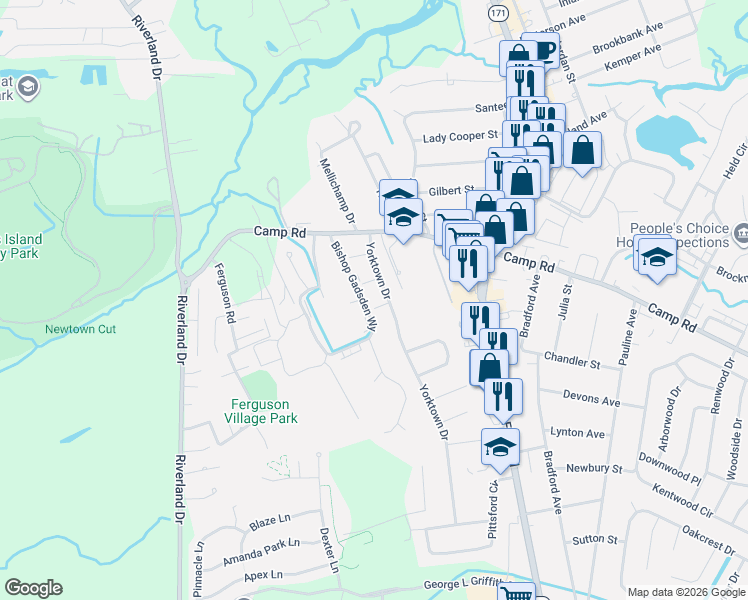map of restaurants, bars, coffee shops, grocery stores, and more near 1853 Saxony Drive in Charleston
