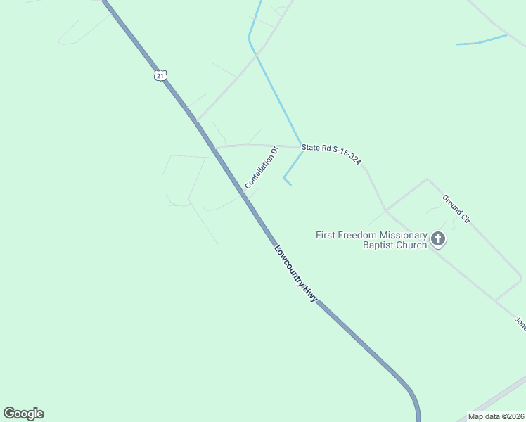 map of restaurants, bars, coffee shops, grocery stores, and more near 1112 Lowcountry Highway in Yemassee