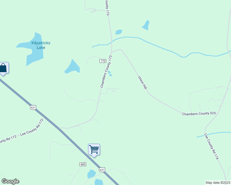 map of restaurants, bars, coffee shops, grocery stores, and more near 1190 County Road 173 in Opelika