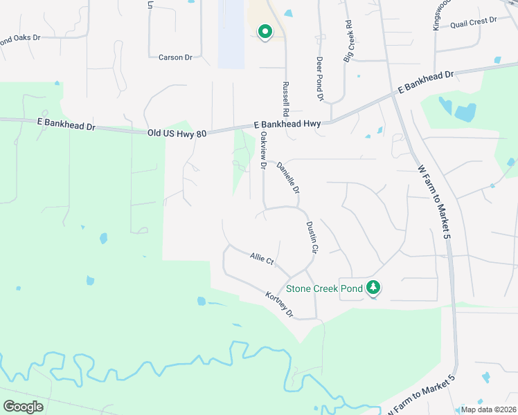 map of restaurants, bars, coffee shops, grocery stores, and more near 107 Dustin Circle in Hudson Oaks