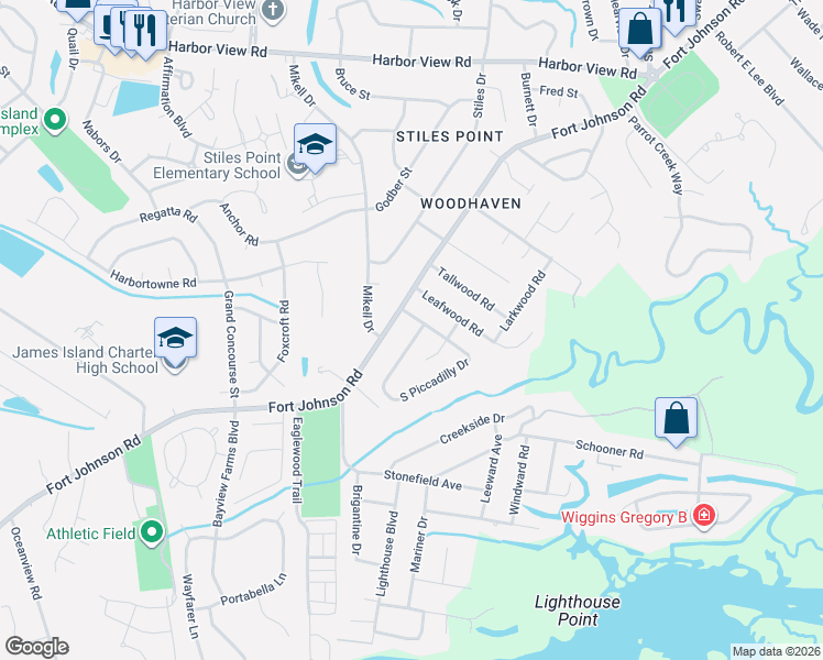 map of restaurants, bars, coffee shops, grocery stores, and more near 797 Piccadilly Drive in Charleston