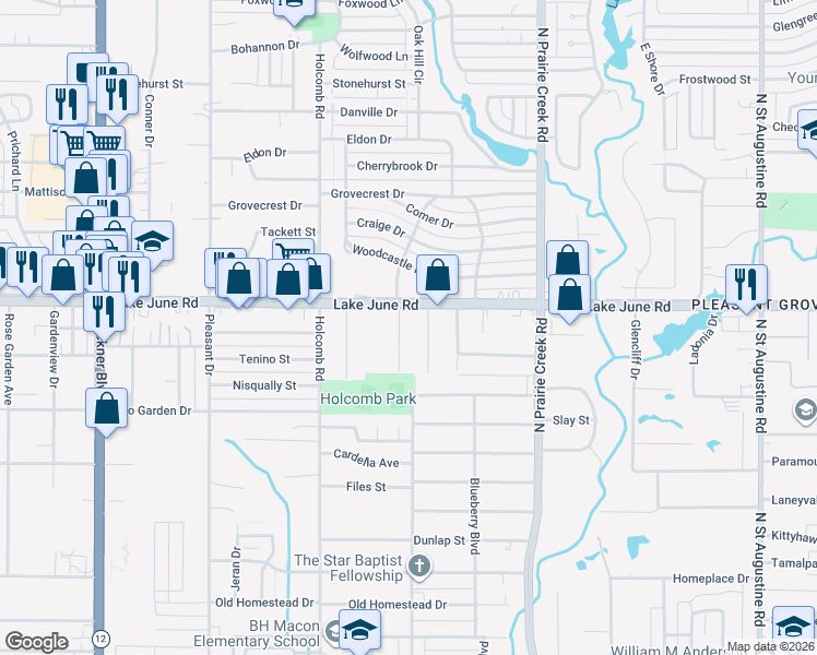 map of restaurants, bars, coffee shops, grocery stores, and more near 1215 Mc Elree Street in Dallas