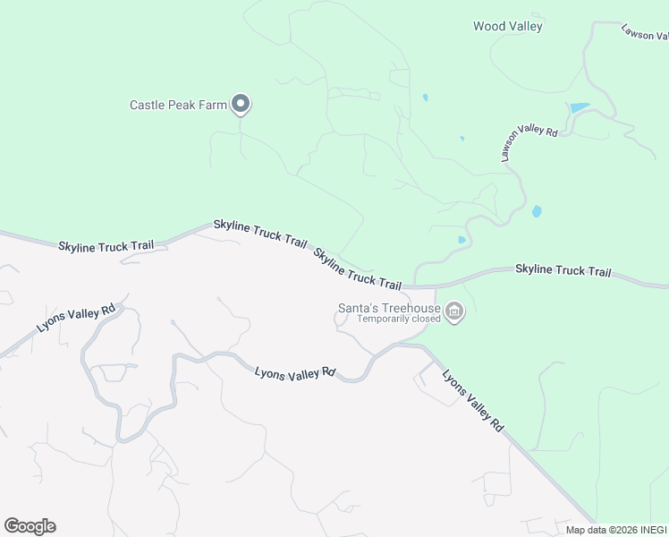map of restaurants, bars, coffee shops, grocery stores, and more near Skyline Truck Trail in Jamul
