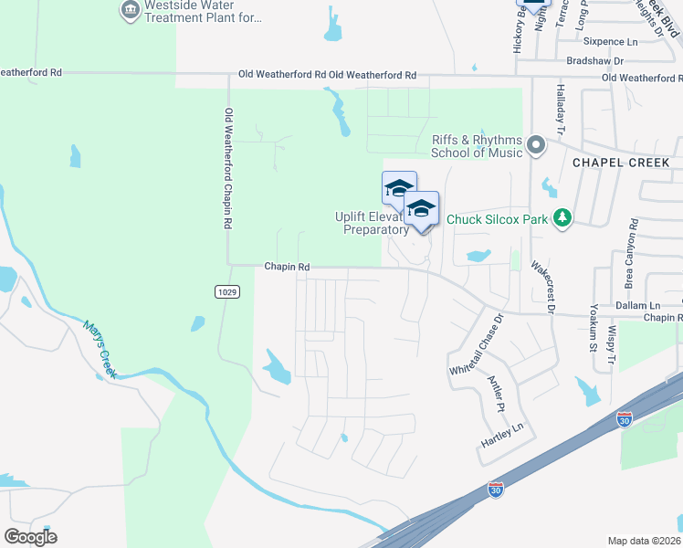 map of restaurants, bars, coffee shops, grocery stores, and more near 11000 Elata Drive in Fort Worth