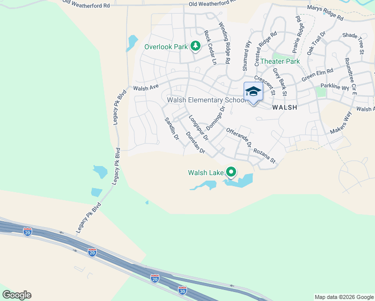 map of restaurants, bars, coffee shops, grocery stores, and more near 2320 Domingo Drive in Aledo