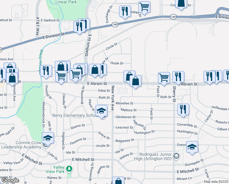 map of restaurants, bars, coffee shops, grocery stores, and more near 215 New York Avenue in Arlington