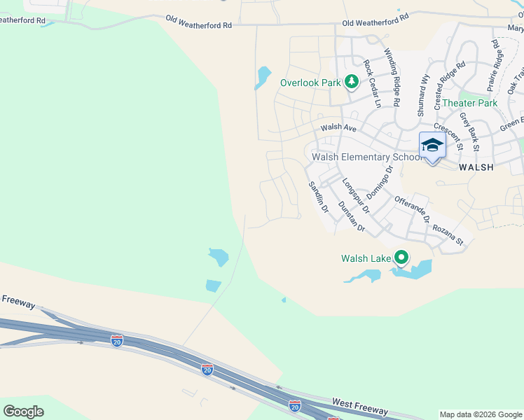 map of restaurants, bars, coffee shops, grocery stores, and more near West Freeway in Aledo