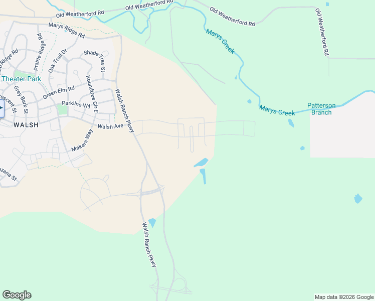 map of restaurants, bars, coffee shops, grocery stores, and more near 12881 Old Weatherford Road in Aledo