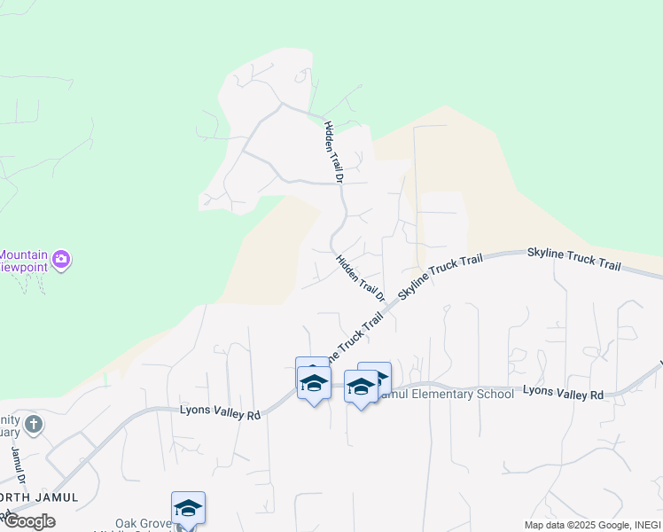 map of restaurants, bars, coffee shops, grocery stores, and more near 14650 Alkosh Road in Jamul