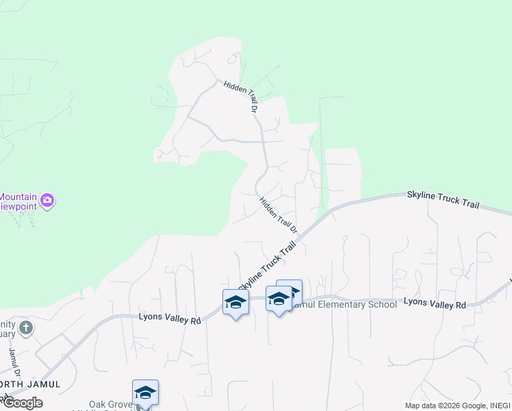 map of restaurants, bars, coffee shops, grocery stores, and more near 14671 Alkosh Road in Jamul